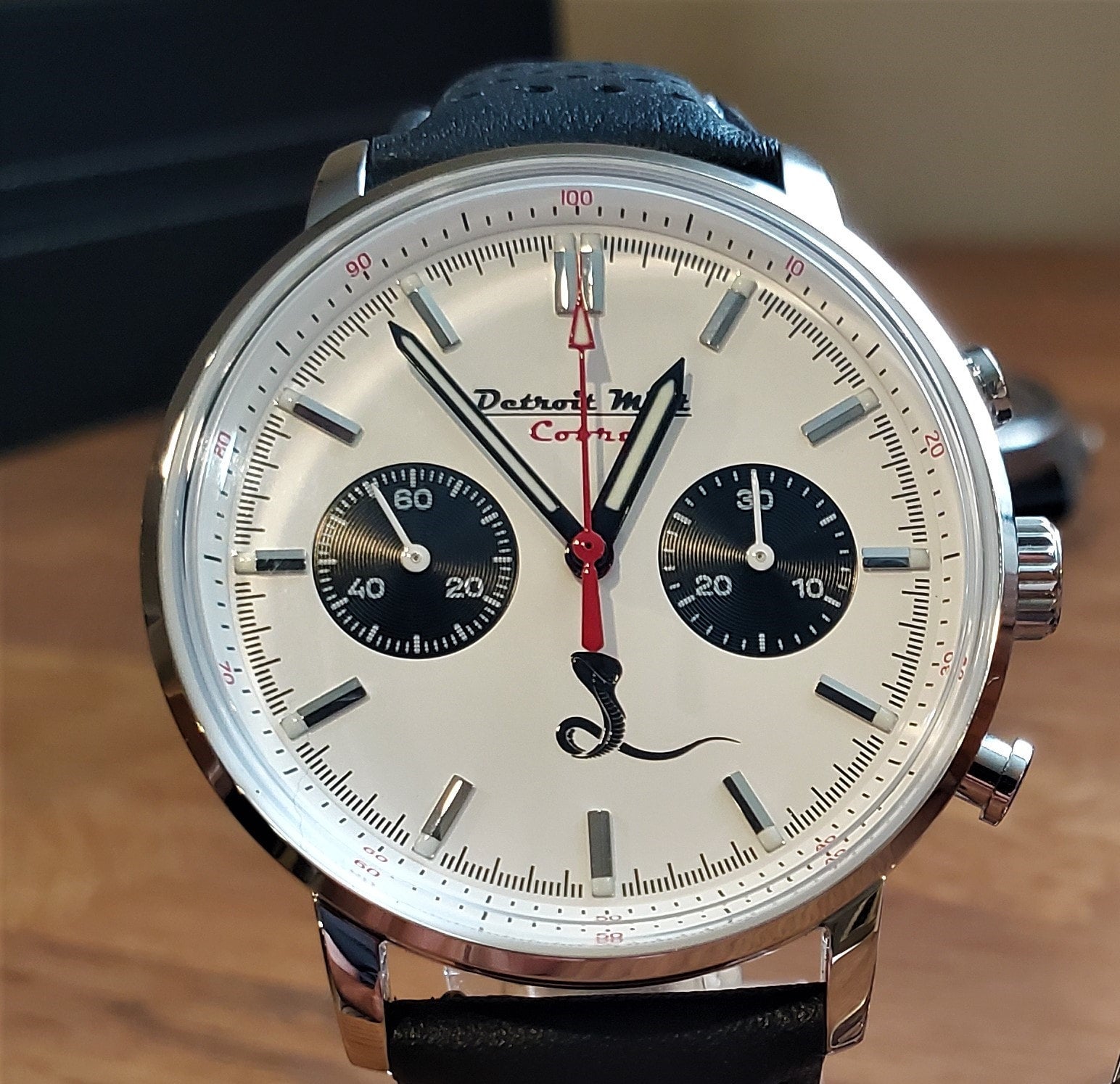 Detroit Mint Cobra Mechanical Chronograph White Dial | Detroit Mint